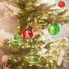 Weihnachten 2025 Kunststoffkugel Polka Dot Muster Cartoon Weihnachtsbaum Zubehör Schneeflockenmuster Heimparty Deko 12 Stück/Karton
