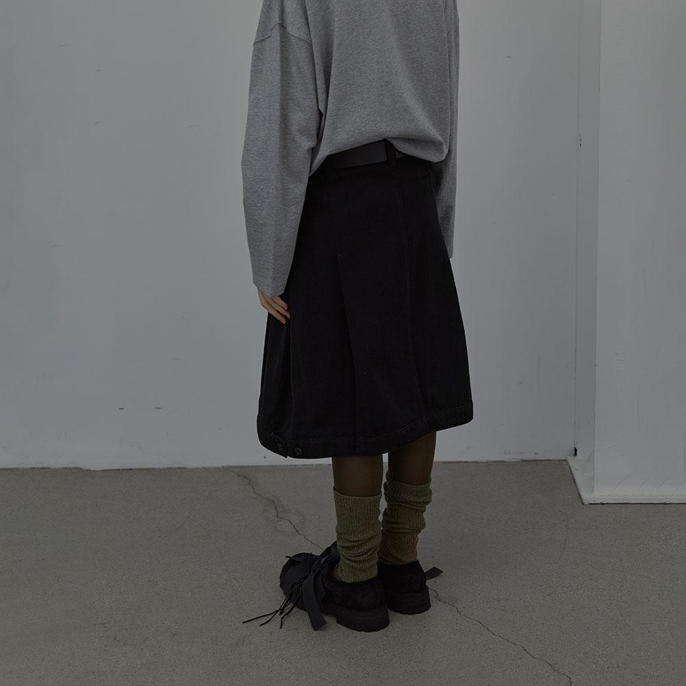 Lcdc Tm Cotton Tailored Midi Skirt (Black)