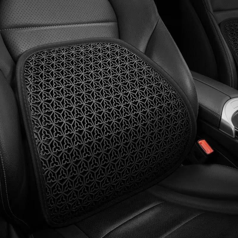 Car Seat Chair Back Cushion Mesh Breathable Lumbar Back Brace Car Seat Chair Cushion Massage Back Cushion Pad Support HomeOffice