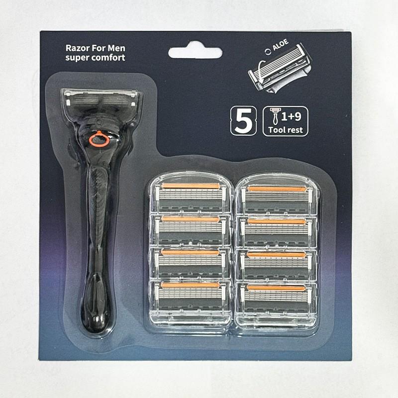 Men's Razor Set with Durable Stainless Steel, Five-Layer Ultra-Thin Blades