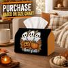 1pc Rustic Festive Halloween Tissue Box | Popular Multi-Functional Halloween Napkin Dispenser, 2 Sizes for Home Ghost Parties Ghost Trio Pumpkin Maple