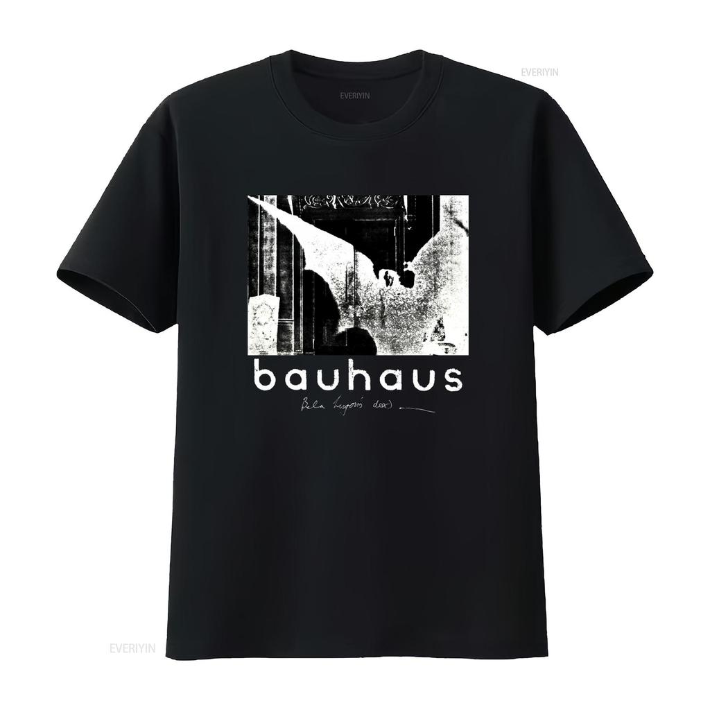 Bauhaus Bela Lugosis Dead Band Gothic Rock Print T Shirt Fashion Vintage Washed Slightly Stretched Comfortable Stylish