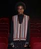 Unalloyed Striped Zip-Up Knit Vest / Brown