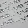 2PCS V6T V8T Emblem ABS 3D badge leaf label V10 V12 side label for A4L A5 A6L A7 Q3 Q6 Q7 car label displacement sticker