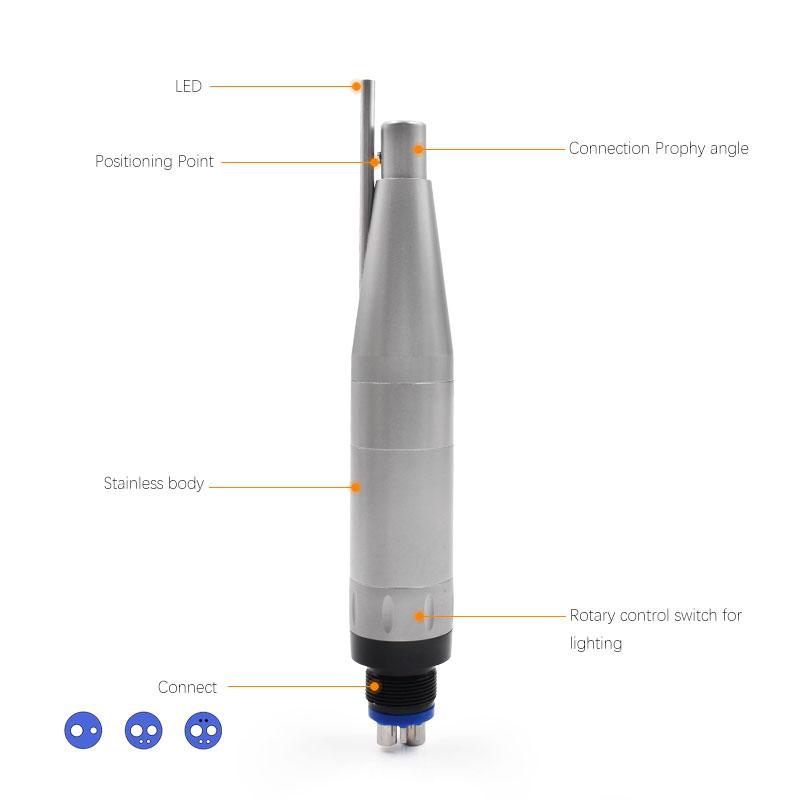 Dental Prophy Handpiece Polished Air Motor With LED Illumination for Polishing Teeth 2/4/6 Hole