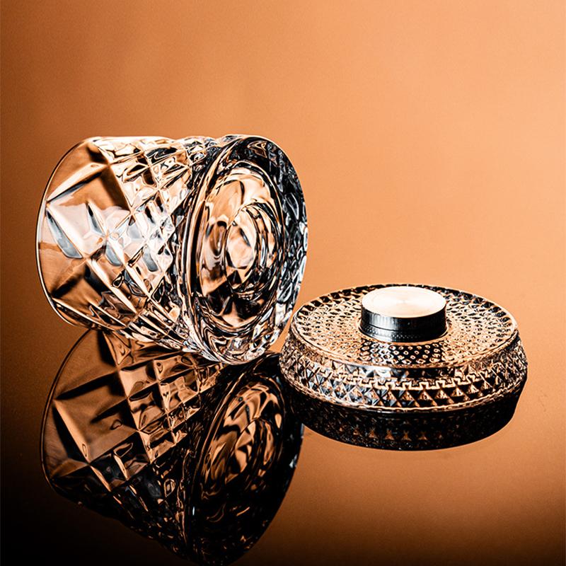 360° Rotatable Spinning Crystal Whiskey Tumbler Stress Relief Old Fashioned Glass for Scotch Spirits 280ml Crystal Whiskey Glass