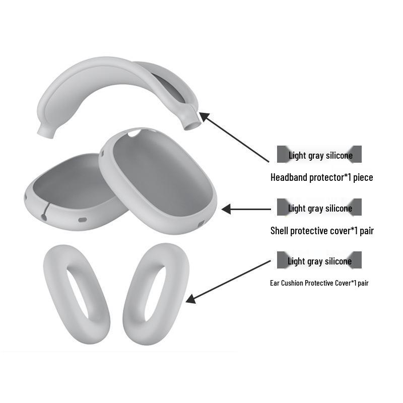 AirPods Max Silicone Protective Case: Soft Headphone Shell for Bluetooth Earphones