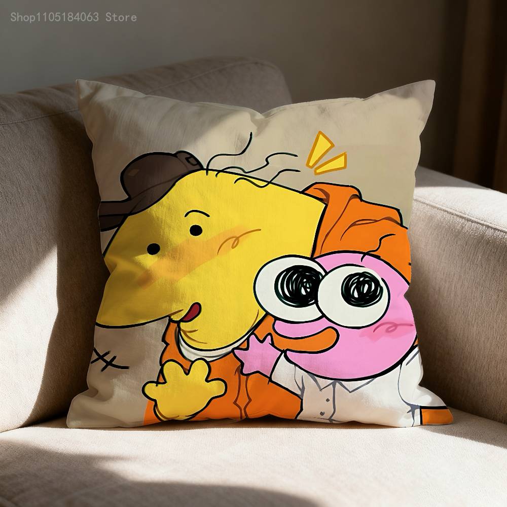 S-Smiling F-Friends Pillow Case For Sofa Decor Car Office Room Printing Cushion Cover Decorations and Protector 30cmx30cm
