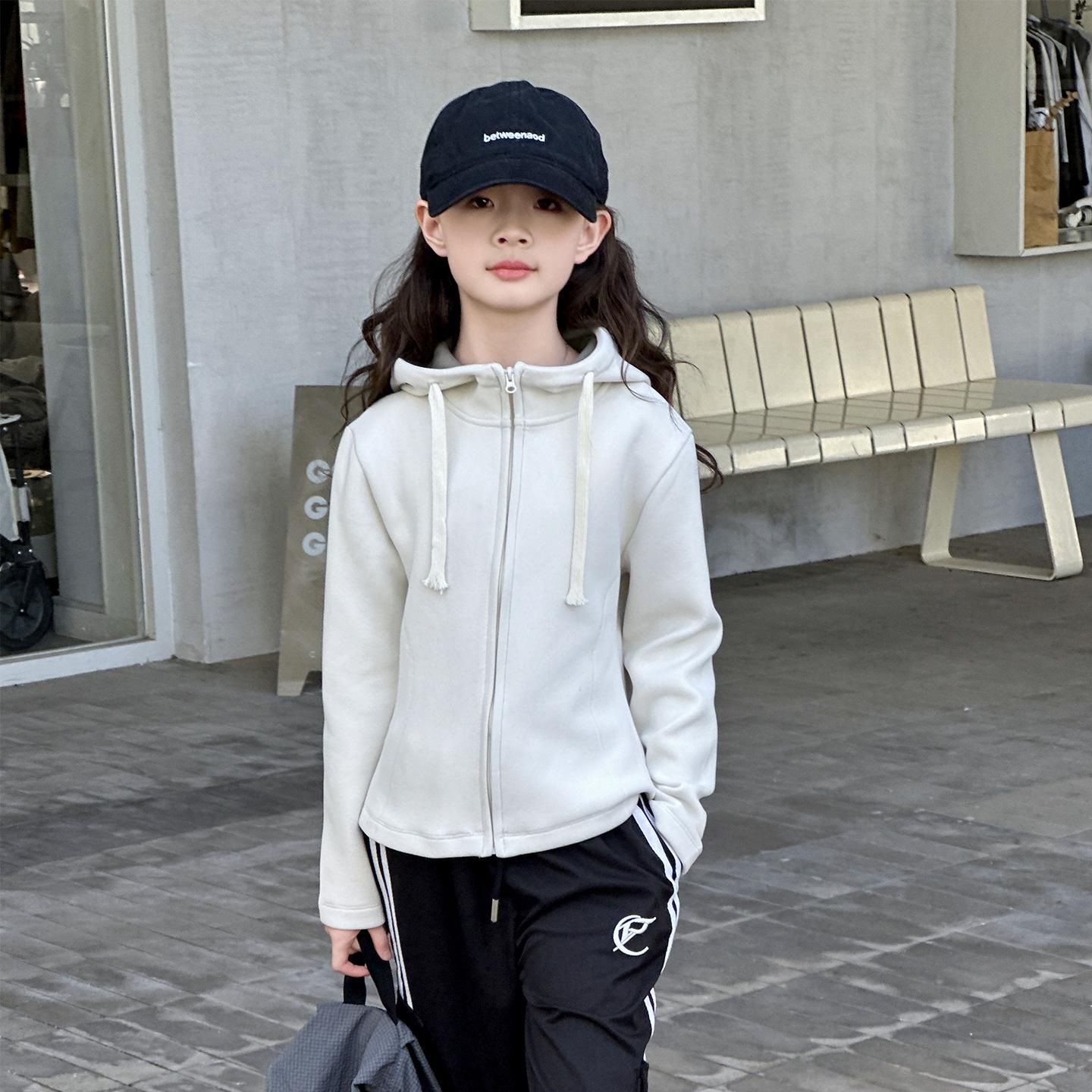 

Куртка с капюшоном приталенного силуэта для девочек - Модный стиль Осень 2025 для детей старшего возраста 150 cm