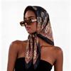 Satin Scarf Luxury Hijab Print Turban Women's Square Headscarf Neckerchief Shawl Bandana Windproof Handkerchief Headband Wraps