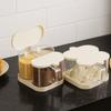 Sealed Rotatable Seasoning Box Plastic Sugar and Salt Container  Kitchen