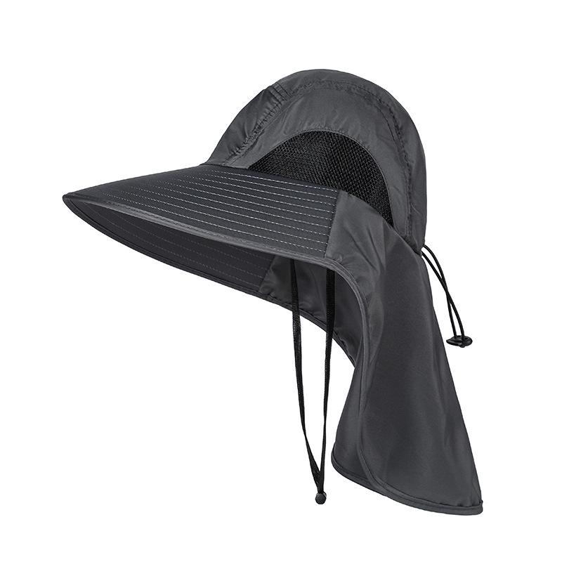 Men's Wide Brim Sun Hat with Face and Neck Protection for Outdoor Activities