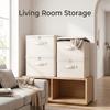 Extra Large Stackable Oxford Fabric Storage Bins with Lids, Foldable Closet Organizer Boxes for Clothes and Blankets, Space-Saving Heavy Duty Wardrobe