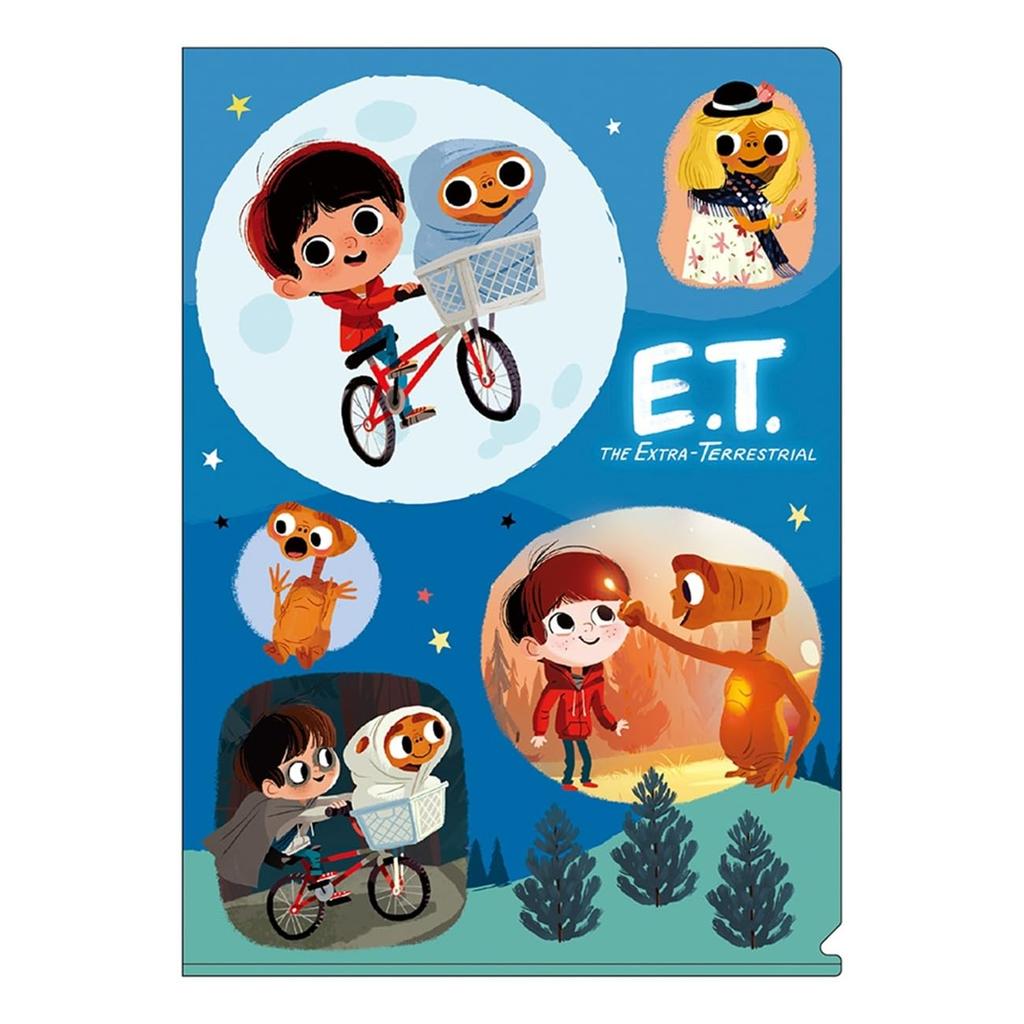 Showa Note Universal Stationery Pack A5 Free A4 Clear File Sticky Stickers E.T. 4-Piece Set Notebook, (Single Type), Notes, Film-Style (942816M01)
