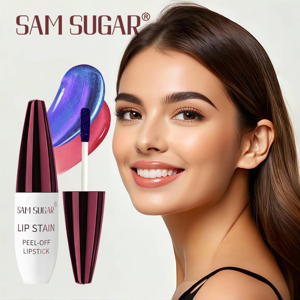6pcs Peel Off Lip Stain Set, Waterproof Long Lasting Lip Tint, Natural Matte Liquid Lipstick Peelable Lip Gloss, Non-Stick Cup Makeup