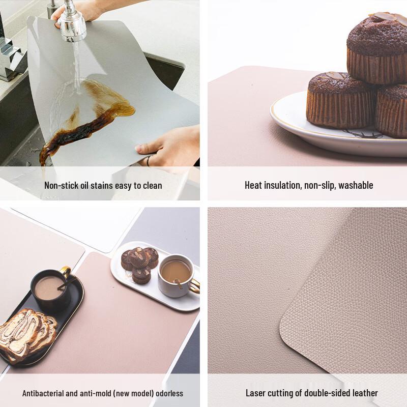 Simple PVC Leather Placemat Set