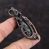 Copper Seraphinite Pendant Copper Wire Wrapped Pendant Designer Pendant Handmade Pendant Wire Wrap Jewelry For Gift Gemstone Copper Jewelry