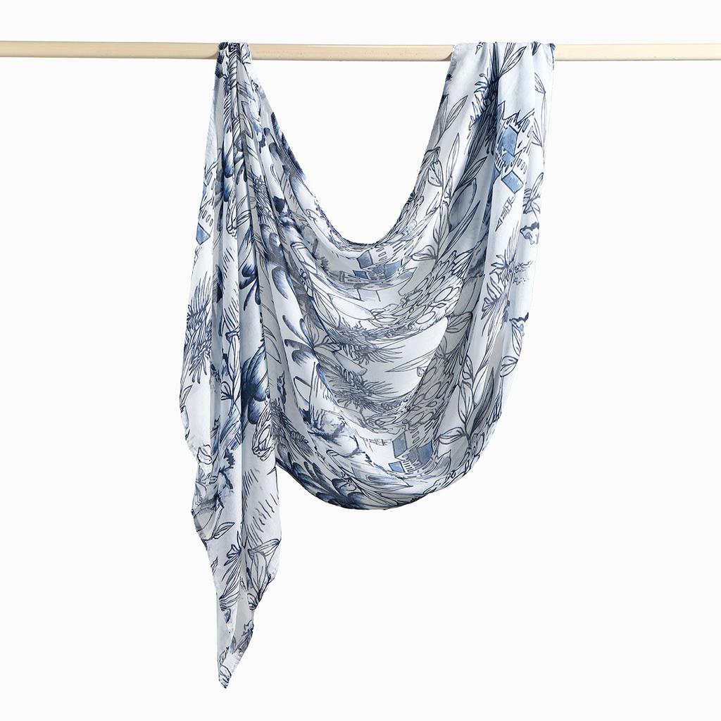 New Watercolor Printed Voile Hijab Scarf For Woman Muslim Hijabs Shawl Fashion Long Wraps Female Headband Ethnic Islam Ramadan