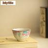 90ml Ru Kiln Lard Jelly Small Garden Teacup Creative Tea Bowl Single Cups Tea-tasting Personal Cup Chazhan Master Cups Drinkware