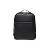 Solid Color Litchi Pattern Zipper Closure Large Capacity Commuter Backpack Men Backpack Black 6240401