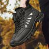 Large size warm and velvet men's shoes medium top outdoor hiking shoes platform cotton shoes casual non-slip snow boots
