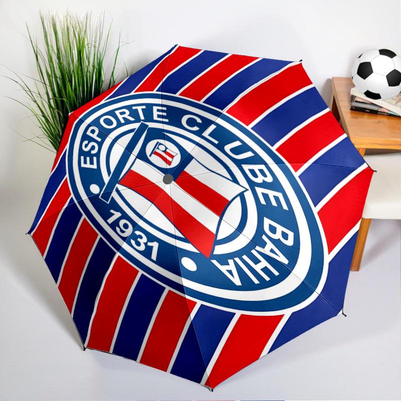 Bahia Fc Crest Emblem Printed Automatic Umbrella, 8-Frame for Travel, camping, Casual Umbrella, Essential Gift for for family and friends