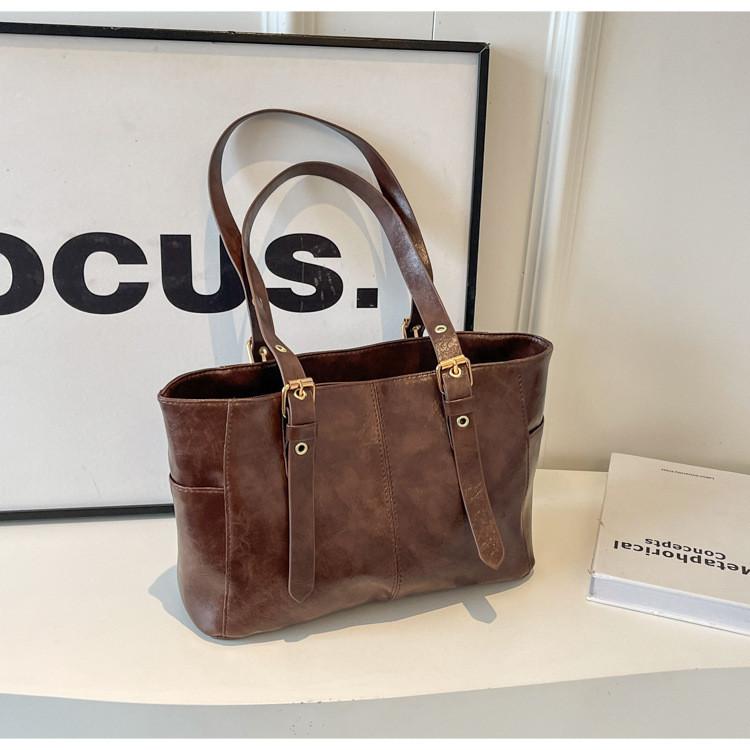 Stylish And Simple Car Stitched Texture Shoulder Bag For Women 2024 Winter New Single Shoulder Handbag