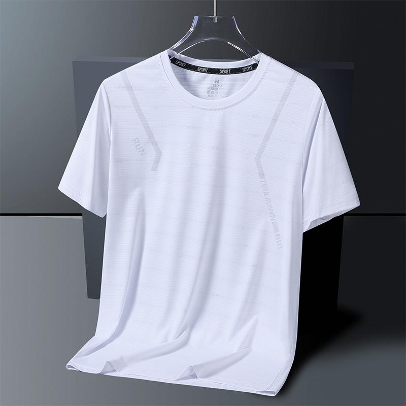 casual Oversized Men's Casual Sport T-Shirt Gym Bodybuilding Fitness Short Sleeve Shirt Summer Mesh Quick Dry Breathable Clothes