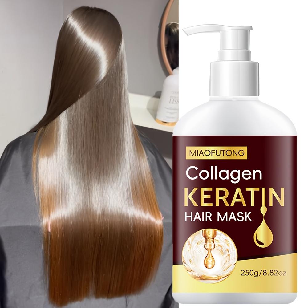 Masque Capillaire Kératine Traitement Revitalisant Profond pour Cheveux Secs Abîmés Réparation Hydratant
