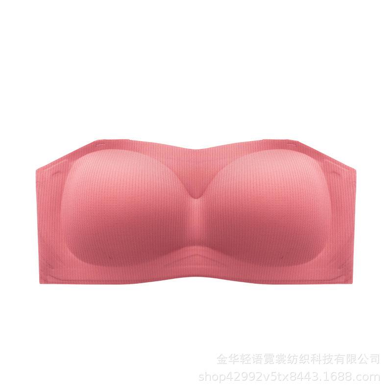 

Lotte thin strapless small chest big tube top beautiful back non-slip bra S/70B розовый