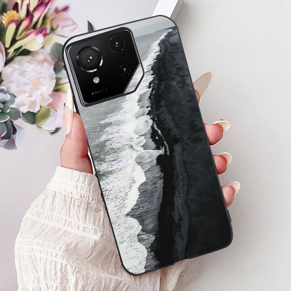 For Asus ROG Phone 9 Pro Back Cover For Asus ROG Phone 9 Case Silicone Cute Cat Luxury Love Funny Painted Shockproof Bumper