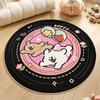 Disney Cartoon Album Circular Carpet Cute Cartoon Home Decor Living Room Sofa Bedroom Bedside Kitchen Game Mat Non-slip
