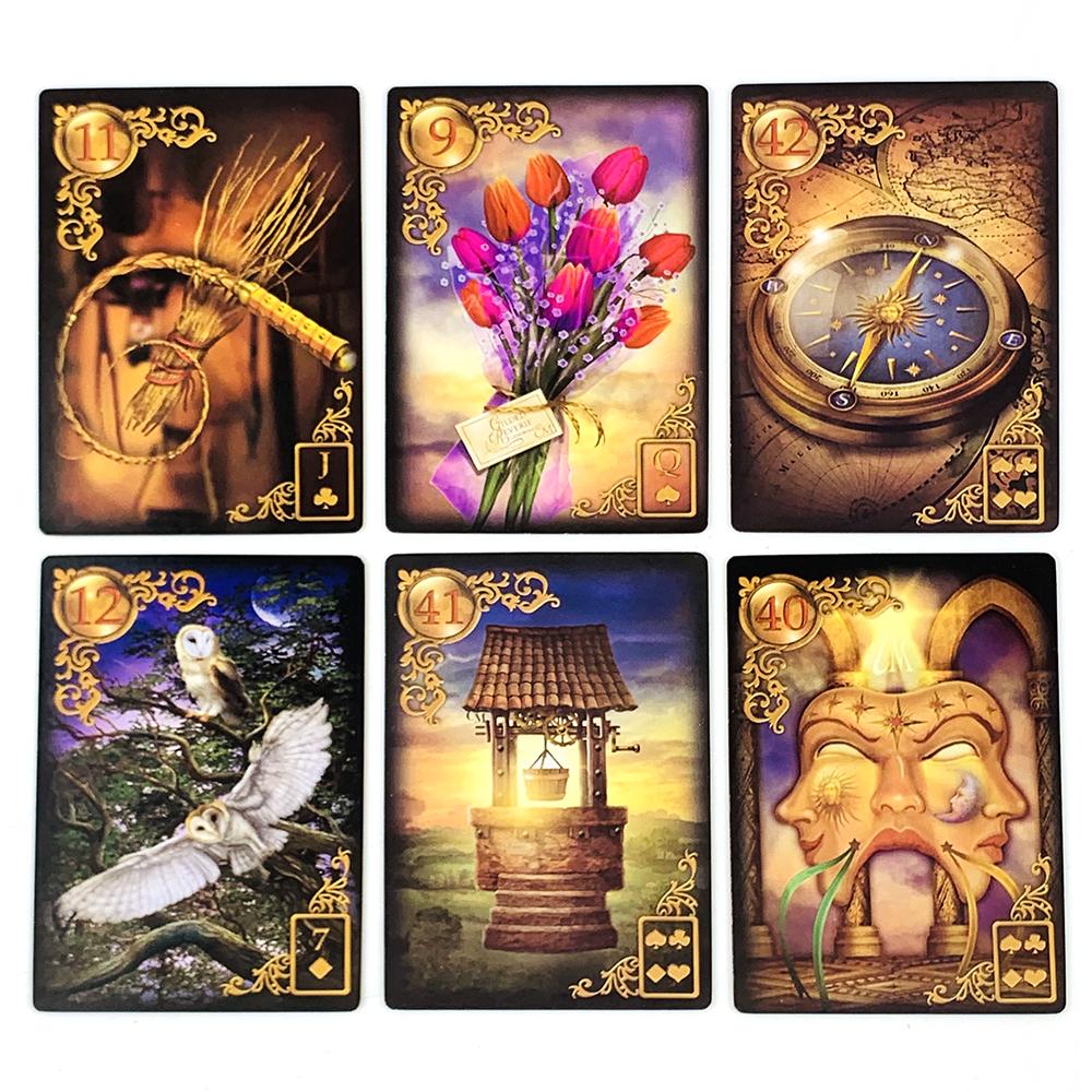 11*8cm Mazzo di Tarocchi di Alta Qualità in Scatola di Latta Bordo Dorato Per Divinazione Giochi di Carte, Giochi di Intrattenimento per Famiglie