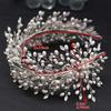 SLBRIDAL Luxury Handmade Flexible Rhinestones Crystals Pearls Wedding Tiara Headband Bridal Crown Women Hair Accessories Jewelry