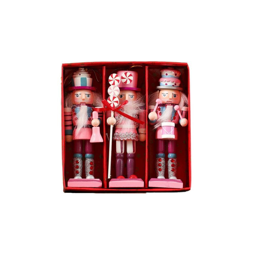 3/4/5Pcs Figurines Soldier Puppet Pendant Colorful Nutcracker Doll Nutcracker Puppet  Children Toys