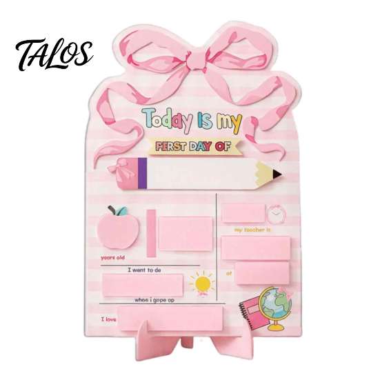 Birthday Party Sign First and Last Day of School Board for Kids, Reusable Wooden Handwritten Note Holder Chalkboard Sign, Cute Writing Daily