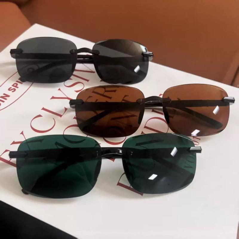 3pcs New Sunglasses Ins Sunshade Retro Sunglasses Trendy Frameless Cut Edge Fashionable Sunshade Sunglasses