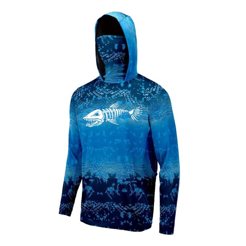 Hooded Fishing Clothes Men Face Cover Hoodie Sun Protection Mask Breathable Jersey
