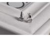S925 Sterling Silver Korean Style Women's Fox Earrings with Diamond Inlays