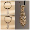 Adjustable Rhinestone Necktie Tassel Crystal Necktie Decorative Formal Business Ties  Wedding