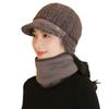 Rabbit fur warm hat lady mother autumn and winter cold ear protection cap tide grandma scarf hat