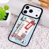 BOARDING PASS Phone Case for iPhone 17 Air 16 15 11 12 14 13 Pro Max Shockproof Cover