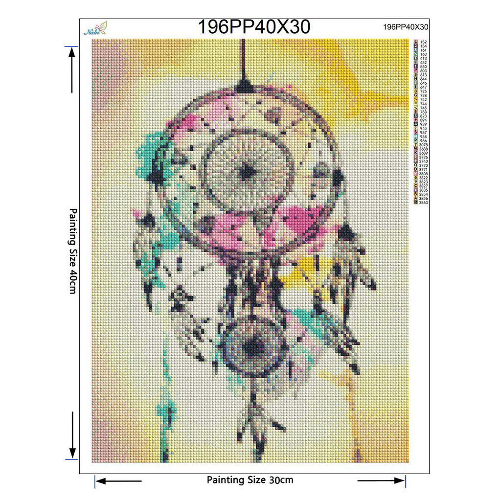 Full Round 5D DIY Diamond Painting "Indian Dreamcatchers" Embroidery Cross Stitch Painting Decor