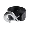 6M Black Polyester Heavy Duty Winch Strap for Boats Car Vehicles Emergency Towing Rope with Safety Snap Hook Replacement Parts