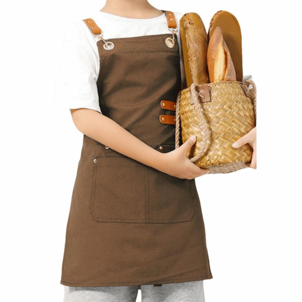 Lightweight Children's Canvas Apron Minimalist Kids Chef Costume Kids Cooking Apron  Baking