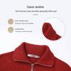 SNOWFLYING Women's Turn-down Collar Zipper Knit Cardigan