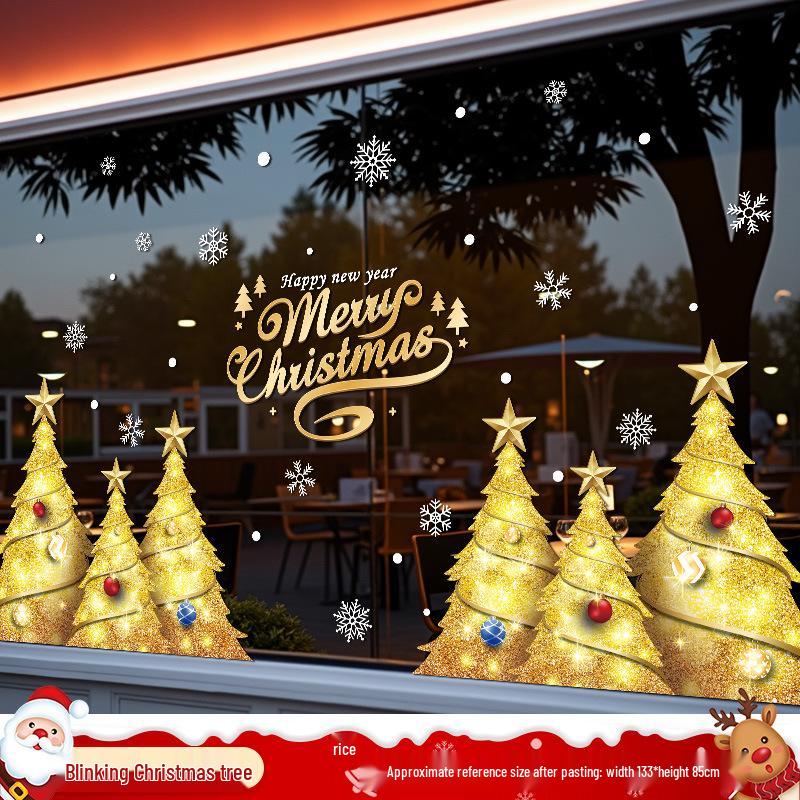 Santa Claus Window Cling Christmas Decoration Decal