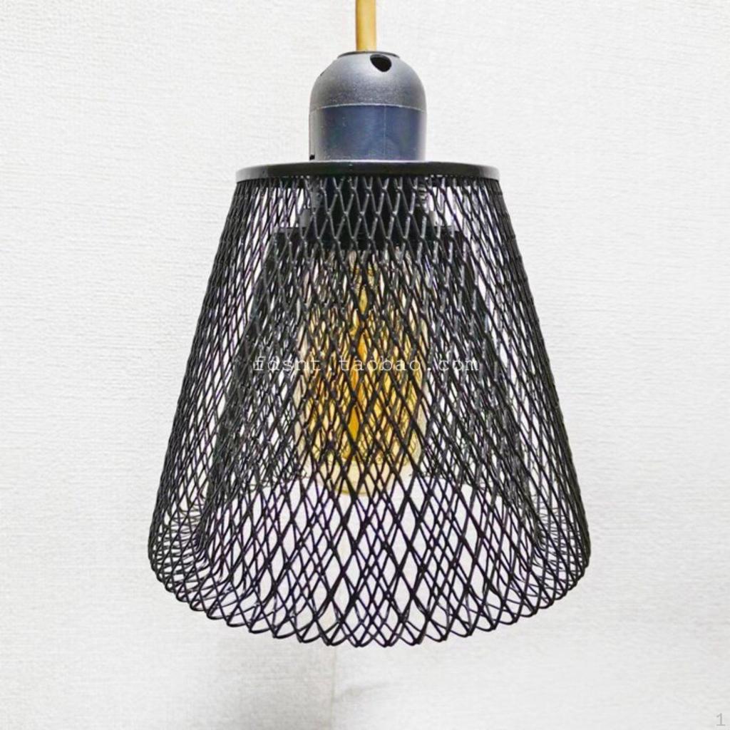 Double Layer Lamp Cage Retro Design Metal Mesh Lampshade Hollow Iron for Restaurant