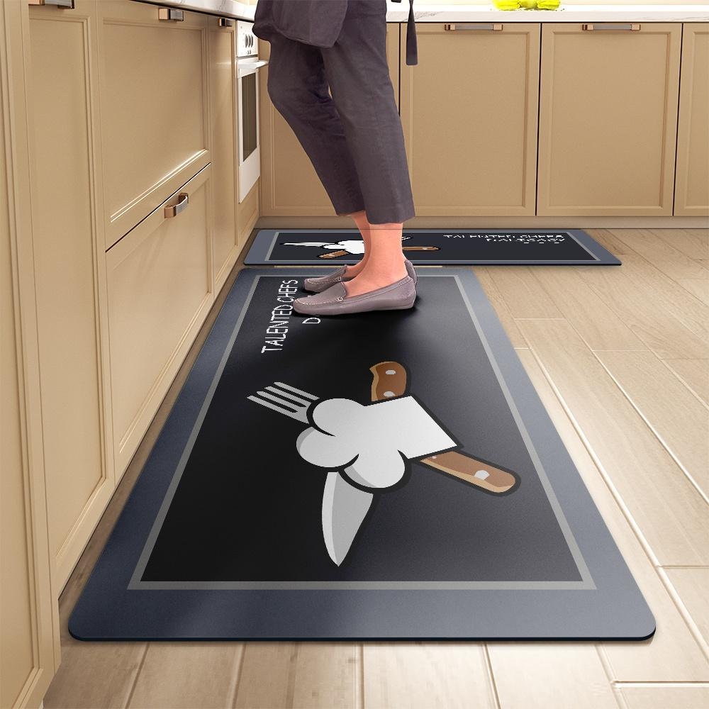 Kitchen Floor Mat Bedroom Living Room Long Bedside Hallway Hallway Soft Washable Carpet Non-slip Bathroom Entrance Doormat