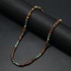 Retro Necklace Creative Trendy Neck Jewelry Made From Brown Coconut Shell Wood Beads And Natural Stone Pendant